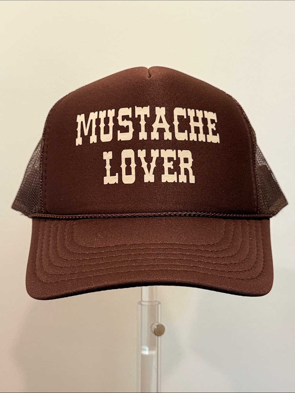 Otto Mustache Lover Brown Trucker Hat Size OS